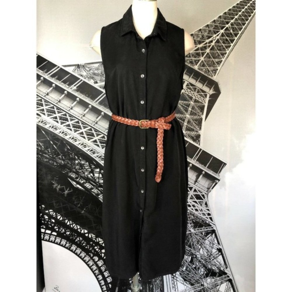 Splendid Sleeveless ButtonUp Belted Shirt - Size S